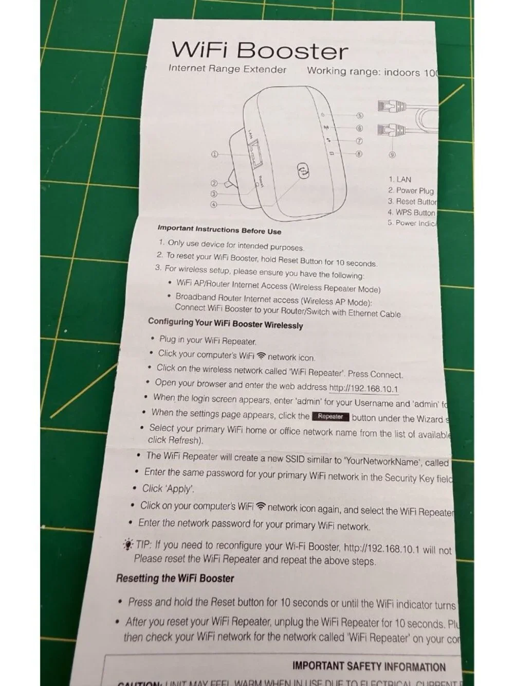 WiFi Booster Wireless Router Signal Extender. Brand New !!!